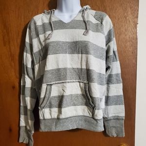 Striped pullover hoodie
